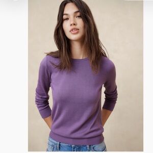 Banana Republic Women's Lavender Crew Neck Sweater